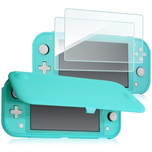 ProCase Switch Lite フリップケース [ガラス２枚付き] スリム クリアソフトTPU カバー 耐衝撃 保護カバー 対応機種： Sw