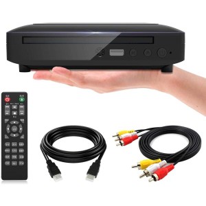 ミニDVDプレーヤー 1080Pサポート DVD/CD再生専用モデル HDMI端子搭載 CPRM対応、録画した番組や地上デジタル放送を再生する、AV