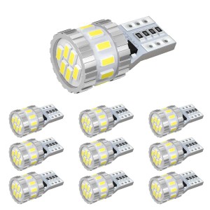 BORDAN T10 LED ホワイト 爆光 キャンセラー内蔵 ポジションランプ ナンバー灯 ルームランプ 高耐久 無極性 3014LED素子600