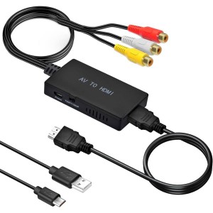 Amtake RCA to HDMI 変換コンバーター AV コンポジット hdmi 変換アダプタ 3色端子 hdmi 変換 古いゲーム機（XBOX