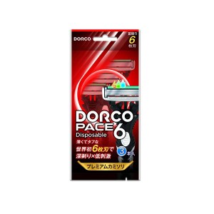 DORCO ドルコ PACE6 男性用使い捨てカミソリ6枚刃 3本入