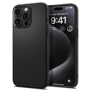 Spigen iPhone 15 Pro ケース  リキッド・エアー ACS06704 (マット・ブラック)