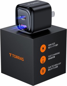 充電器 iPhone TORRAS 正規品 usb type-c 2ポート 急速充電器 ACアダプター IceMini ブラック