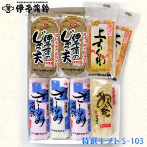 【伊予蒲鉾】 特選ギフト S-103 送料無料 [冷蔵] 農林水産大臣賞 じゃこ天 かまぼこ 天ぷら 揚巻 海の幸 詰め合わせ ギフトセット