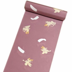 長襦袢反物 京乃一衛門謹製 洒落物 正絹 天使 羽 ピンク 日本製  着物 レディース 女性 和装 和服