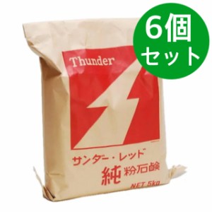 サンダーレッド(Thunder Red) 5kg【大豆由来の無添加石鹸】純粉石鹸 本宮石鹸工業所 無添加 ナチュラル洗濯 送料無料【6個セット】