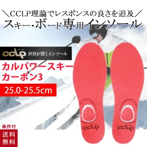 カルパワースキー カーボン3 BMZ インソール レッド 赤 25.0-25.5cm スキー 筋トレ トレーニング