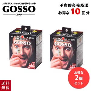 ゴッソ GOSSO 鼻毛ワックス 鼻毛脱毛キット 10回分 ブラジリアンワックス メンズ レディース 脱毛 セット 脱毛ワックス ブラジリアン ス