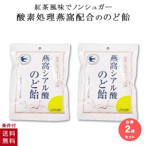 シアル酸のど飴 飴 トキワ漢方製薬 燕の巣 ツバメの巣 ノンシュガー 燕窩シアル酸のど飴 紅茶 レモンティー 風味 2袋セット