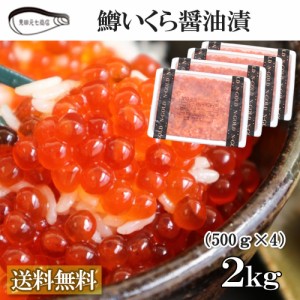 鱒いくら醤油漬け2kg (500ｇ×4)  送料無料 ギフト 海鮮丼 鮭 グルメ 大容量 業務用 新米 白米 見田元七商店 ギフト プレゼント