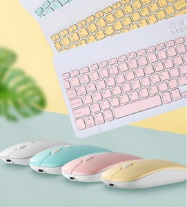 Bluetooth  ワイヤレス マウス キーボード セット カラフル　パソコン PC 周辺機器 無線  電池式 コードレス　かわいい スタイリッシュ　