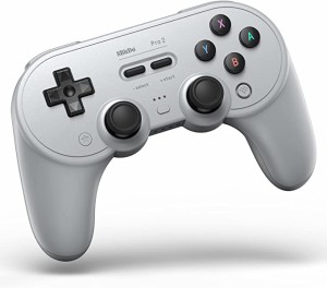 8Bitdo Pro 2 ゲームパッド（グレー バージョン）NS Switch・Windows・Android・macOS・Steam・Respberry Pi用 グレー 送料無料