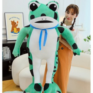 ぬいぐるみ カエル 蛙 抱き枕 クッション 可愛い 動物 おもちゃ アニマル おもしろいグッズ 120cm　グリーン レッド クリスマス プレゼン