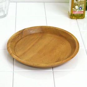 アカシア　プレート　丸皿　木製　20cm　食器 （ お皿　丸型　ウッドプレート　ウッド　ナチュラル　おしゃれ　かわいい　洋食器 ）
