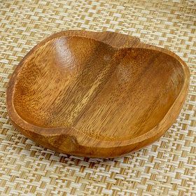 アカシア　プレート　小皿　アップル　木製　食器 （ お皿 小物入れ ボウル ウッド　ナチュラル ）