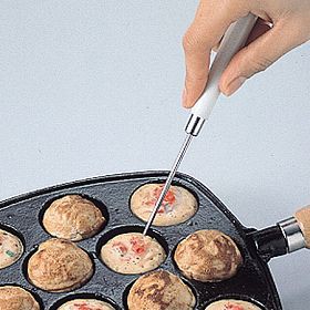 料理用針　たこ焼き返し　千枚通し　サヤ付　ステンレス製 （ たこ焼きピック たこやき針　調理器具　キッチン用品 ） 