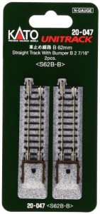 KATO Nゲージ 車止め線路B 62mm 2本入 20-047 鉄道模型用品（中古品）