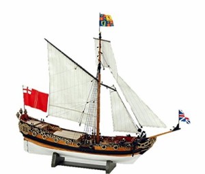 ウッディジョー 1/64 チャールズヨット 木製帆船模型 組立キット（中古品）