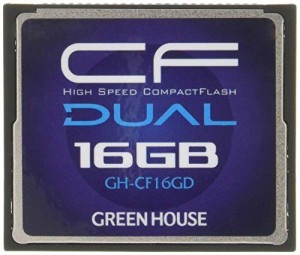 グリーンハウス 233倍速(37MB/s)ハイスピードコンパクトフラッシュ 16GB GH（中古品）