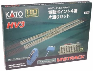 KATO HOゲージ HV-3 電動ポイント4 番片渡りセット 3-113 鉄道模型 レール（中古品）