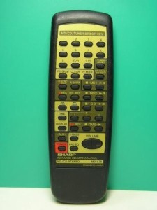 シャープ オーディオリモコン MD-X75 RRMCG0164AWSA（中古品）