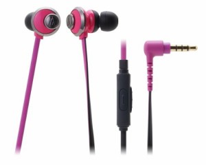 audio-technica GLAMORCY カナル型イヤホン スマートフォン用 ピンク ATH-C（中古品）