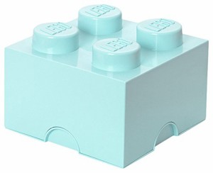 LEGO(レゴ) 収納ケース・ボックス アクアライトブルー 250×250×180mm 400（中古品）