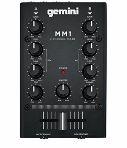 GEMINI DJ ミキサー ポータブル 2ch ステレオミキサー MM1（中古品）