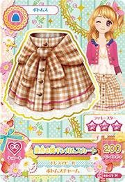 アイカツ2015新1弾/AK1501-17/腰巻き風ギンガムスカート　N（中古品）