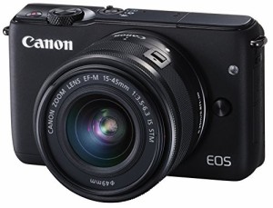 Canon ミラーレス一眼カメラ EOS M10 レンズキット(ブラッ（中古品）