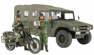 タミヤ 1/35 スケール限定シリーズ 陸上自衛隊 偵察用オートバイ&高機動車（中古品）