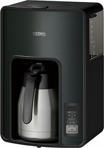 サーモス 真空断熱ポットコーヒーメーカー 1.0L ブラック 【タイマーで前日（中古品）