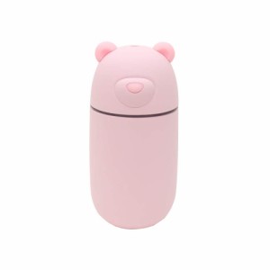 USBポート付きクマ型ミニ加湿器「URUKUMASAN(うるくまさん)」 ピンク（中古品）