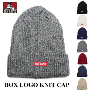 ニットキャップ BEN DAVIS ベンデイビス ニット帽 BDW-9526WP コットンアクリルボックスロゴニットキャップ BOX LOGO KNIT CAP 帽子 ネコ