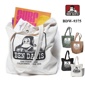 トートバッグ BEN DAVIS ベンデイビス カバン BDW-9375 コットンキャンバス ゴリラロゴトートバッグ TOTE BAG バック かばん 鞄 ネコポス