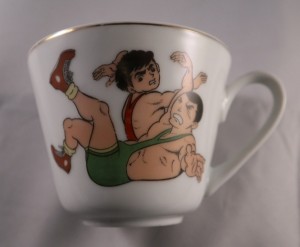 プロレス マグカップ アンティーク 雑貨屋 アニメ マニア 漫画 昭和 レトロ マグカップ 陶器カップ  ポイント消化