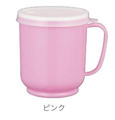 フタ付カラーコップ 日本製 ピンク 子供 介護 プラコップ マグカップ ポイント消化