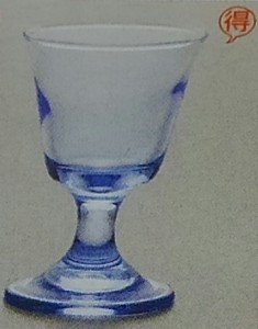 冷酒グラス 食前酒 ブルー 65ml 高杯 J-39829 東洋佐々木ガラス デザート皿 前菜 お酒 日本酒 シンプル 無地 オシャレ 国産 グラス 小さ