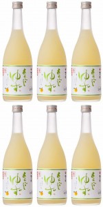 2023年物【柚子酒】梅乃宿　あらごしクールゆず　8度　720ml×6本セット！ 冷蔵保管品　※5月〜10月はクール便配送　※11月〜4月は常温便