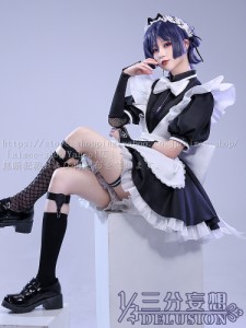 三分妄想1/3Delusion】原神  コスプレ  散兵  スカラマシュ メイド服  衣装  丑角※ウィッグ追加可