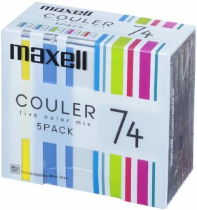 maxell 音楽用 MD 74分ストライプデザイン 「クーレ」シリーズ カラーMIX 5(中古品)