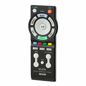 Asahi Denki かんたんテレビリモコン S-LINE ブラック RC-TV001SL(BK)(中古品)