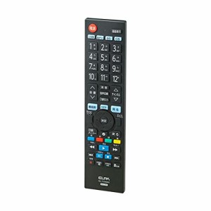 エルパ テレビリモコンHITACHI Wooo 日立 ウー専用 RC-TV009HI 黒(中古品)