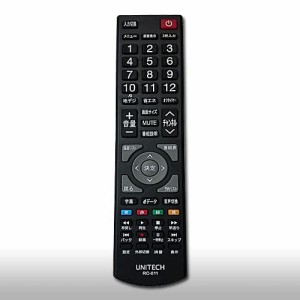 ユニテク　RC-011　液晶テレビ用　リモコン　UNITECH(中古品)