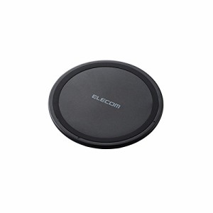 エレコム W-QA03BK Qi規格対応ワイヤレス充電器/5W/薄型/卓上/ブラック(中古品)