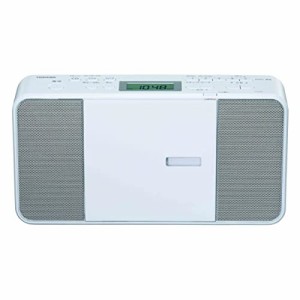 東芝 CDラジオ TY-C251(W) コンパクト スリム ボディー 縦型 ワイドFM 対応(中古品)