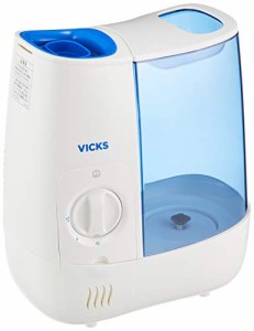 ヴィックス スチーム式加湿器 8畳 VICKS 加熱式 3.7L ホワイト VWM845J(中古品)