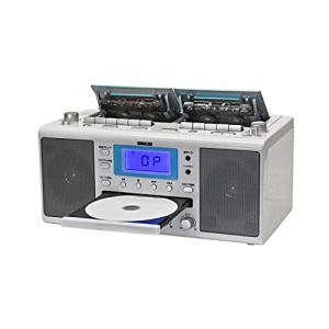 クマザキエイム CDラジカセ カラオケ WUTA ウータ マイク2本付き KCR-1027(中古品)