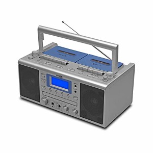 クマザキエイム カラオケCDダブルラジカセ WUTA ウータ KCR-207S(中古品)