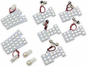 L448 エルグランド E52系 LED ルームランプ 9点セット 高輝度  elgrand FLUX 白 ホワイト 室内灯 車種専用 日産 T10